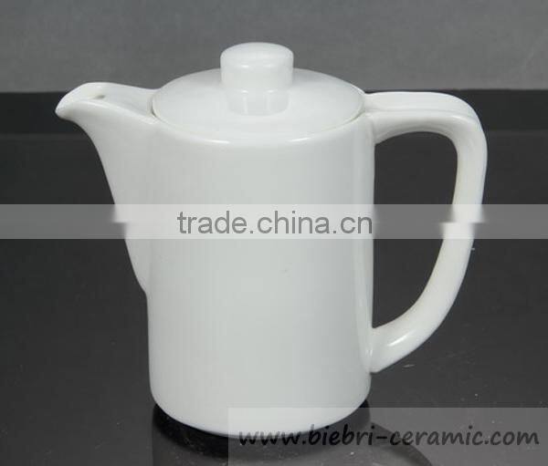 600ml Plain White Nice Elegant Graceful Design Bone China Coffee Pots For Hotel And Restaurant