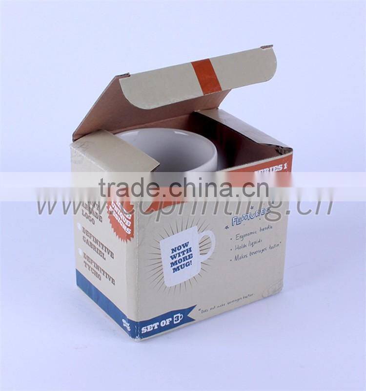 Tuck top corrugated box cardboard mug box packaging