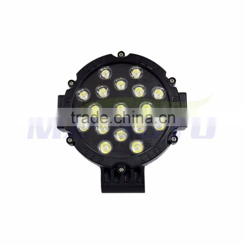 MZ T51W LED Work Light Off Road Light 7 Inch Round 4x4 EPISTAR Black Red JEEP led Lighting China factory outdoor LED Headlights