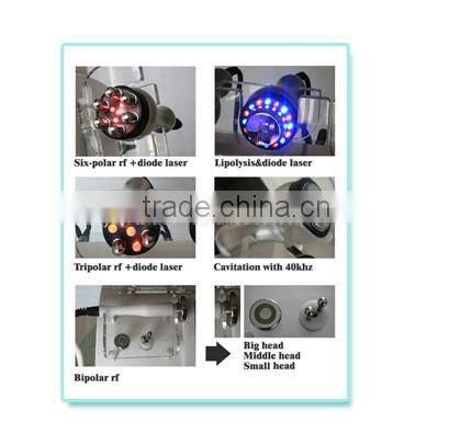 2017 new technology multifunctional rf +cavitation + vacuum fitness slimming equipment