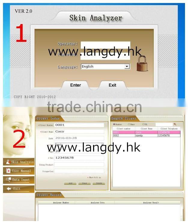 professional 3D facial skin analysis device with CE