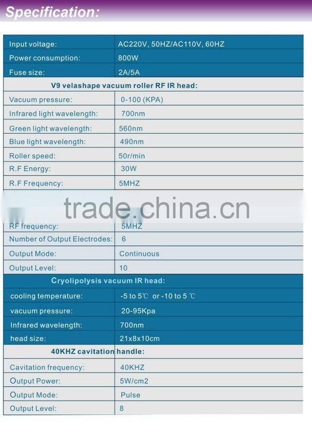 Cryolipolysis fat frozen Cavitation body slimming machine