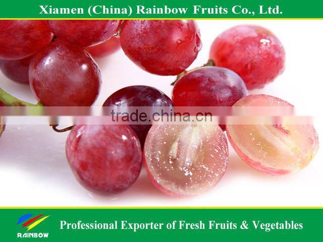 export delicious sweet fresh red globe grape red globe grape from China