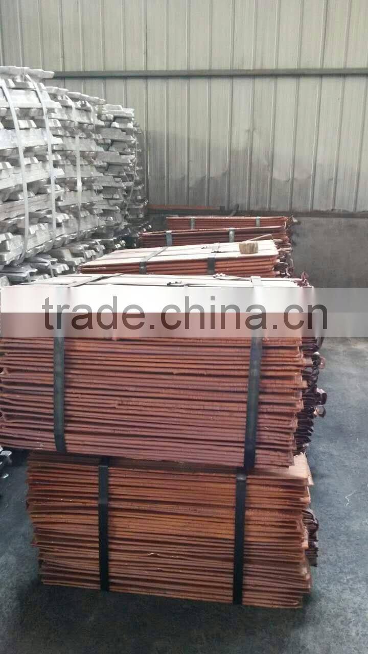 High quality and low price copper cathode 99.99% 18