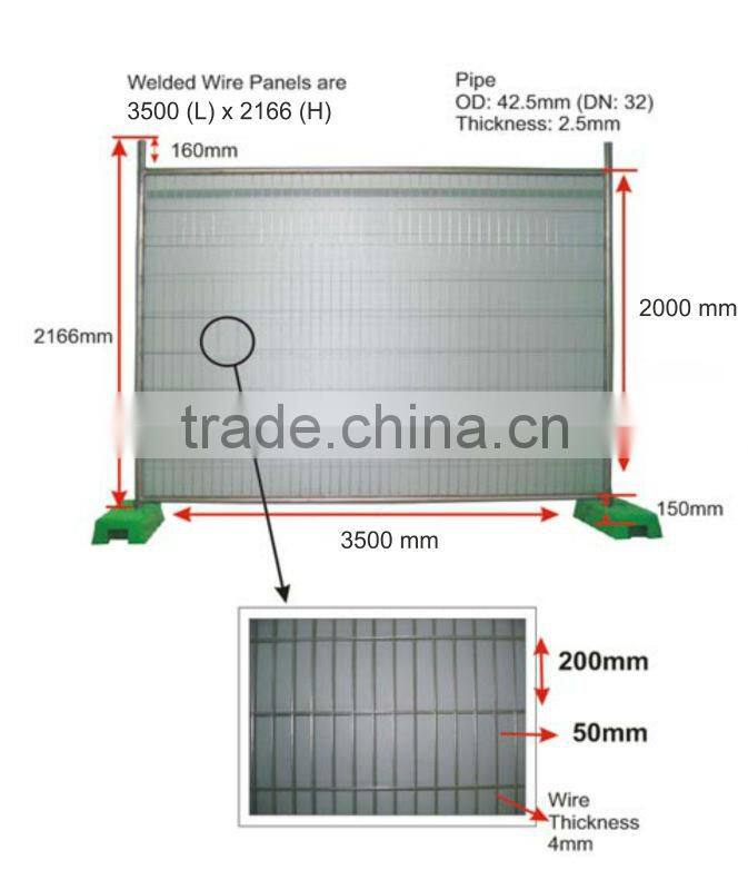 welded wire mesh Galvanized Temporary Fence for sale