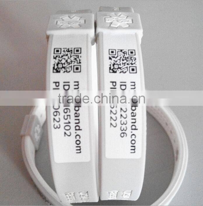 newest scannable fashion qr code silicone bracelet
