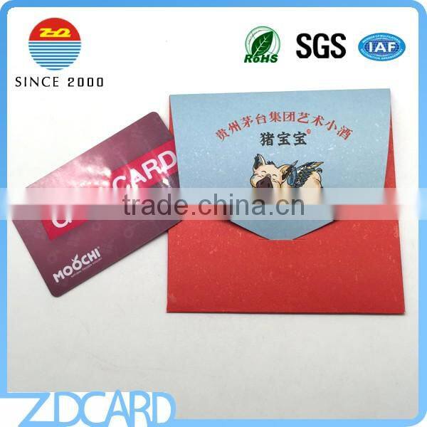 Hot Sell Coated Paper Envelope with Gift Card