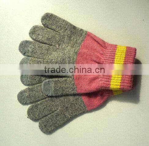 Fashion spell color smartphone touch screen gloves