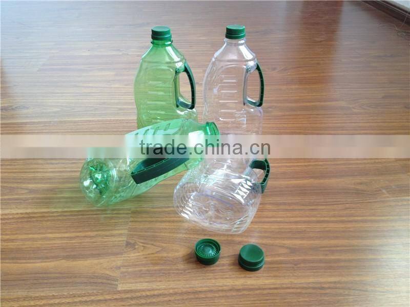 PET plastic Cooking Oil bottle for 1.8L green color