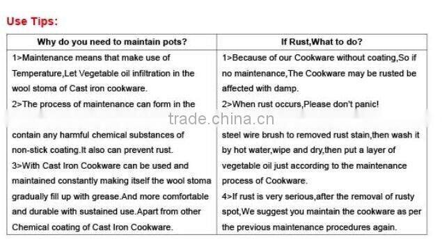 small round cast iron skillet with handle