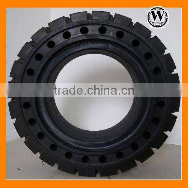 good cushion performance forklift solid tyres 6.00-9 with holes