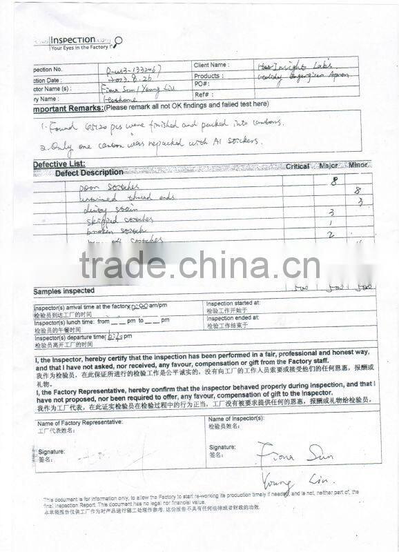 Adjustable neck strap black bib apron for waiter