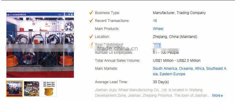 Demounable 22.5x9.00 Jiujiu Wheel Rim