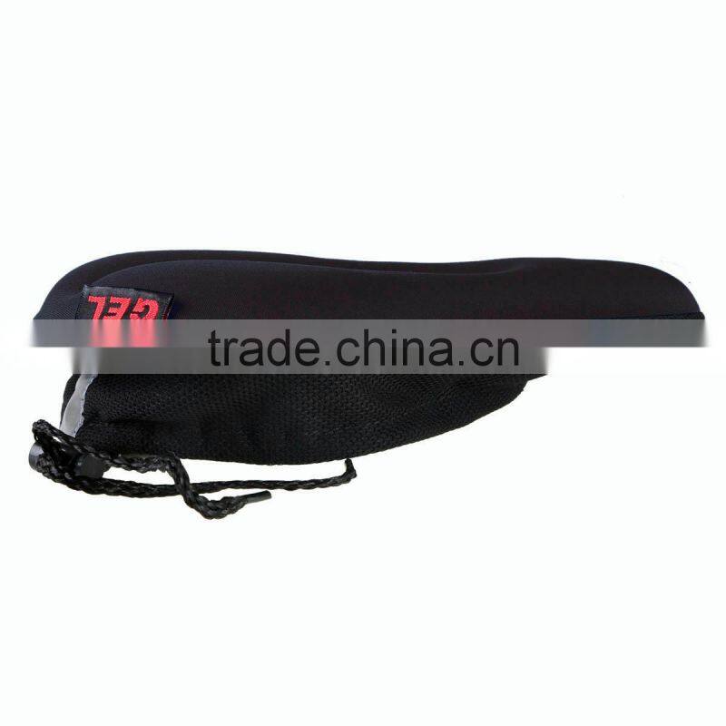 Black Silicone Cycling Bike Bicycle Soft Thick Gel Saddle Seat Cover Cushion Pad