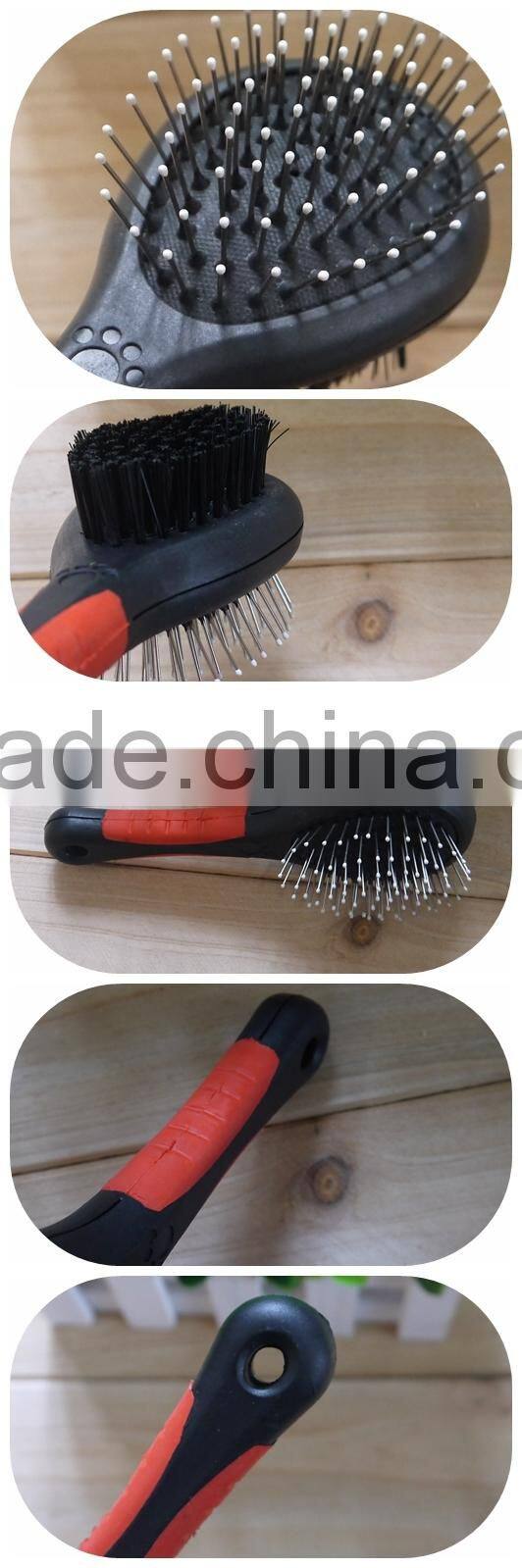 pet brush and comb with rubber handle