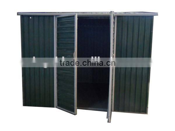 vertical hinged door metal storage shed