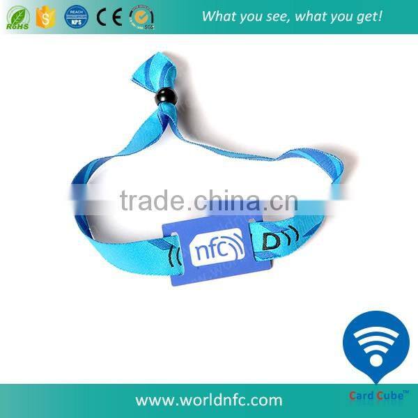 NTAG213 Fabric NFC Identification Wristband