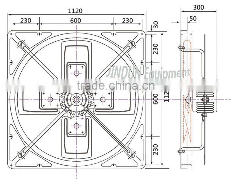 large style cow farm special usage hot air solution ventilation cooling ceiling fan