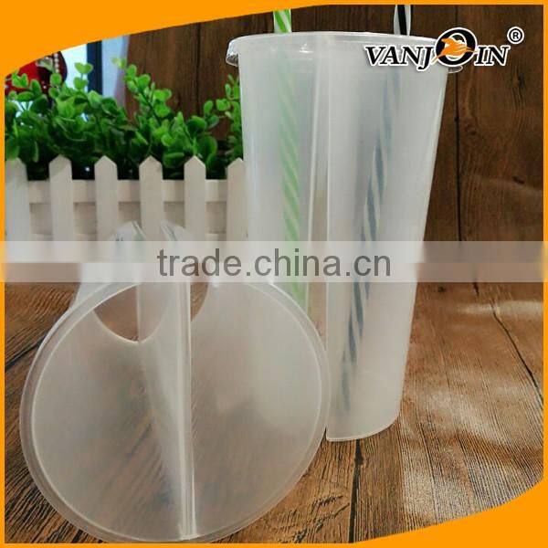 China Supplier Disposable PP Translucent Split Coffee Cups 700ml