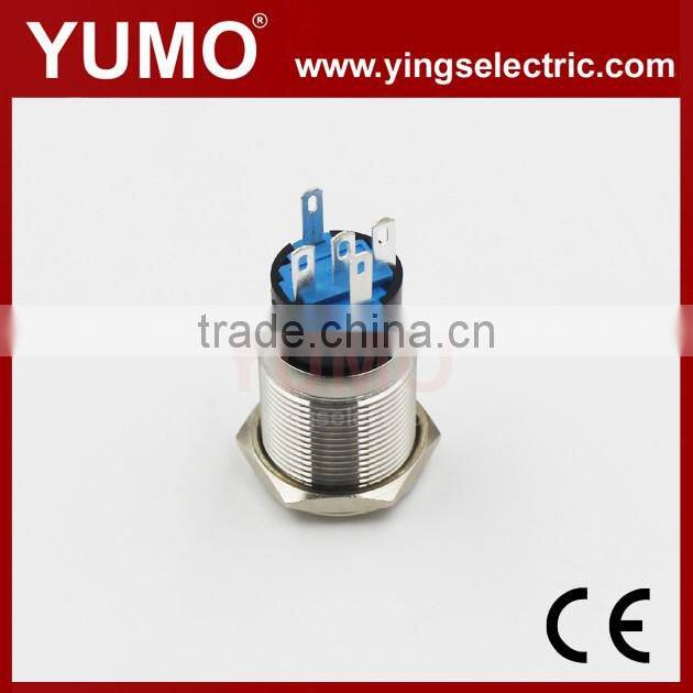 LA19 series IP65 5 pin terminal 5A/250VAC Stainless metal push button connector metal push button insert shell