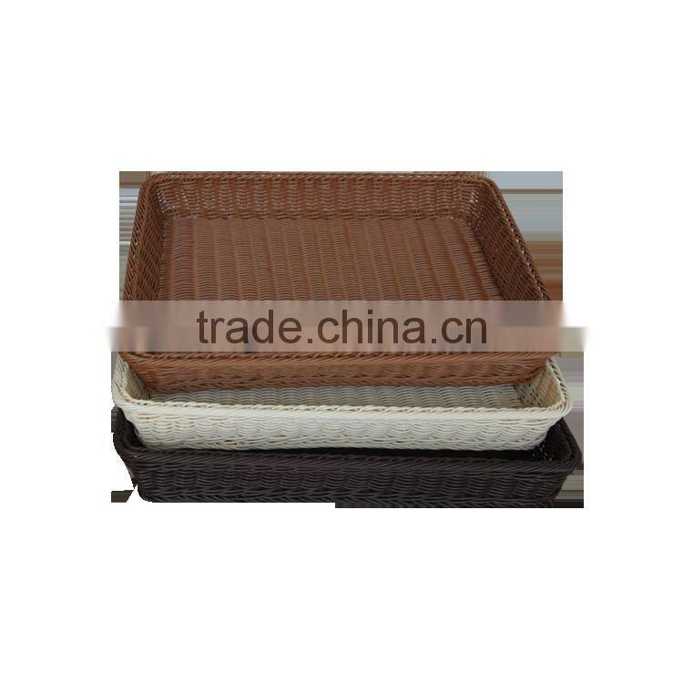 Supermarket plastic rattan woven banneton proofing basket under shelf