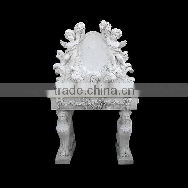 Angel Carved Natural Marble Bath Sink