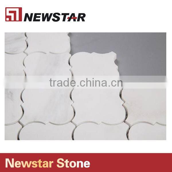 Newstar Arabesque Lantern backsplash Tiles Carrara White Marble Price For Bathroom