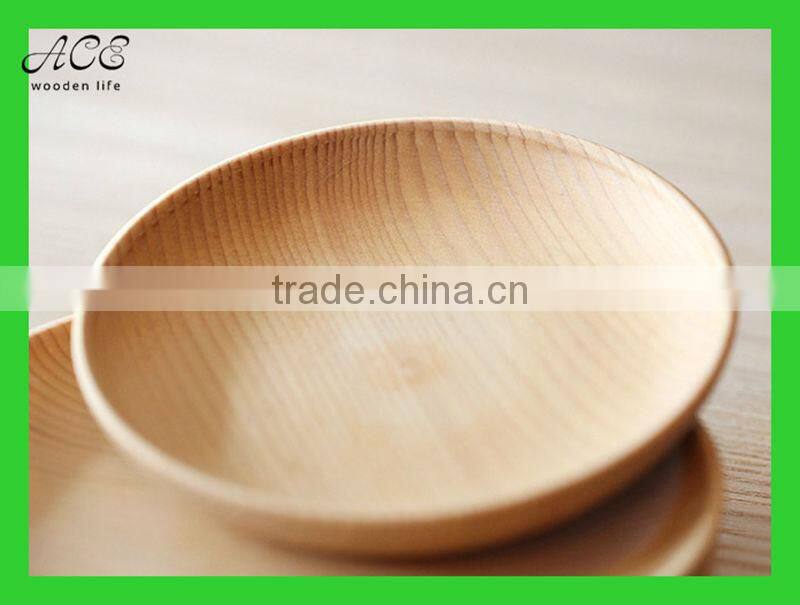 Custom wood plate Round wooden serving tray Round wood service trays