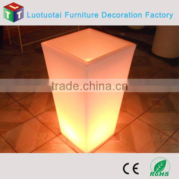 PE plastic illuminated vases with rgb color changing
