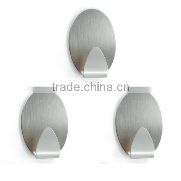 3 Pieces Stainless Steel 3M Kitchen Stick Hooks