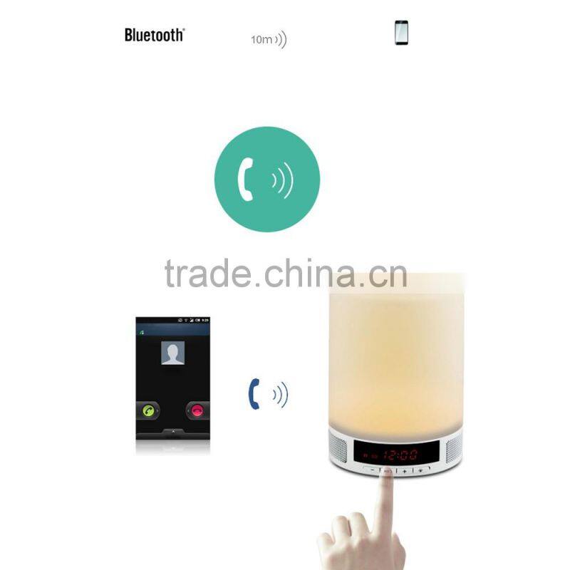 Hot selling 2017 amazon bluetooth speaker colorful silicone smart touch lamp