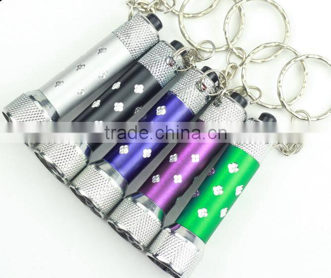 LED Flashlight Torch Zinc Alloy keychain/Mini outdoors Torch