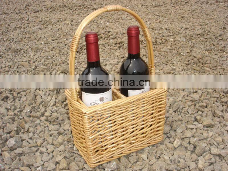 red wine packing willow basket/box with lovely lace