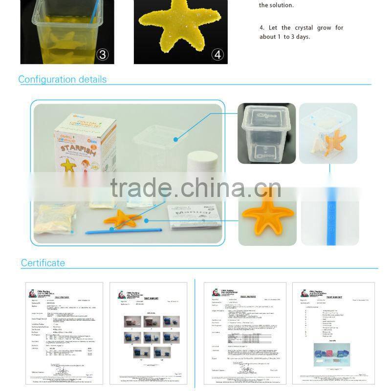 2015 promotional small toys diy kit lovely shape crystal starfish