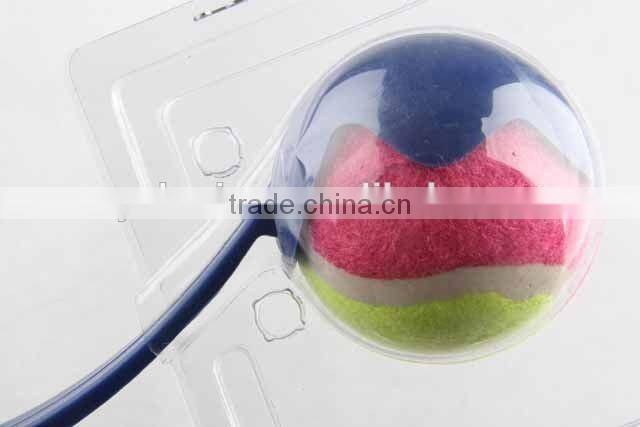 Pet toy tennis ball with long plastic handle/dog toy