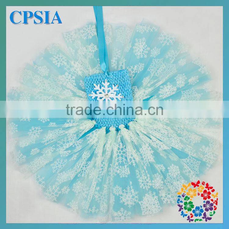 New Arrival Wholesale Lovely Tulle Summer Girls Snowflake Tutu Dress Snowflake Princess Costume
