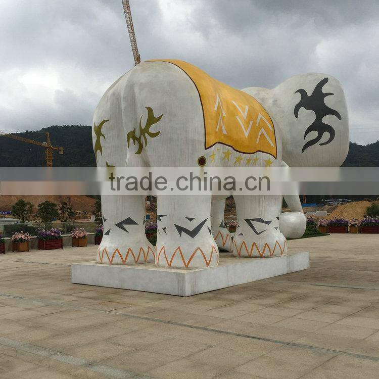 Tall 5m fiberglass elephant landscape sculpture