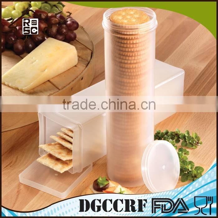 NBRSC 2-Piece Stackable Transparant Biscuit Plastic Storage Container Cookie Boxes Wholesale