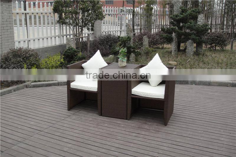 2015 3 Pics Romantic Anti-UV Outdoor Rattan Club Bar Set Furniture