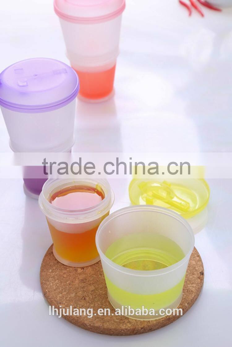 2017 Wholesale plastic cereal to Go breakfast cup /plastic cereal cup with spoon