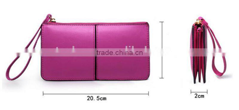 Fashion PU pink lady wallet bag wholesales price and high quality