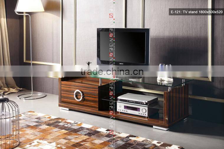 tempered glass tv unit, tempered glass tv units, modern tempered glass tv unit furniture E-121