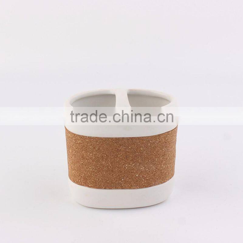 3 Pieces 2016 home decoration white brown bathroom accessories sets