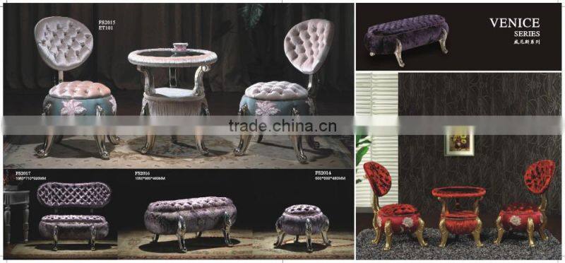 FF2015 fun and sweet pumpkin leisure chairs gold velvet fabric neoclassic stools ottoman small fancy childern chair