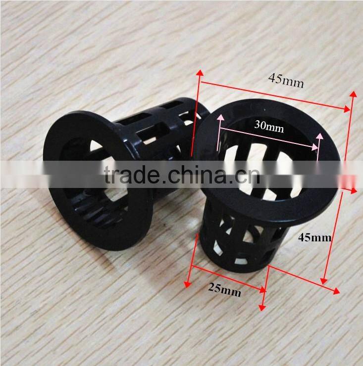 30mm Diameter 45mm Hydroponic Grow Systems Black PP Net Planting pots