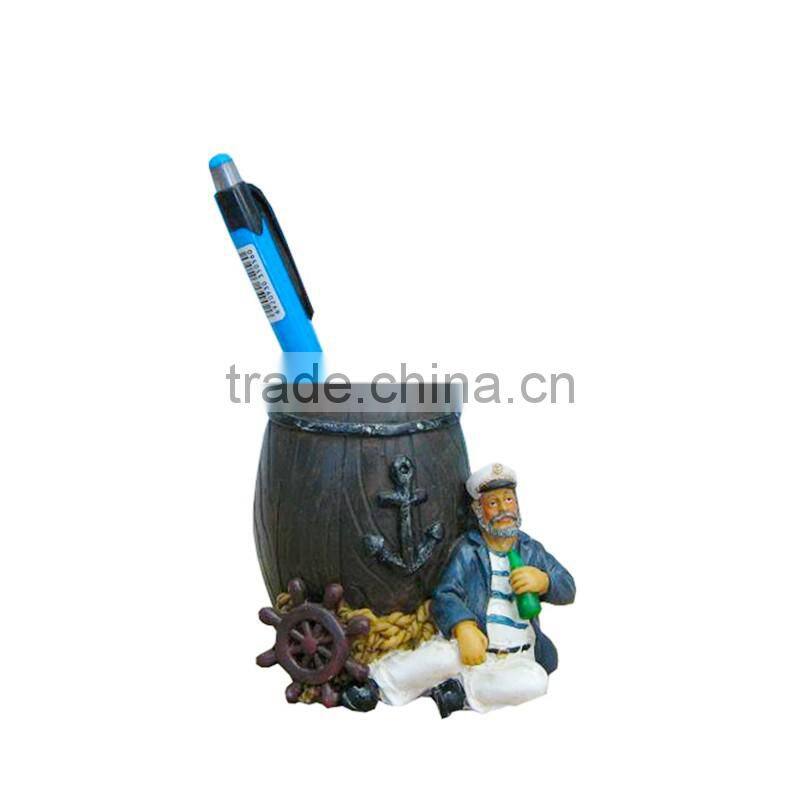 polyresin desktop pen holder