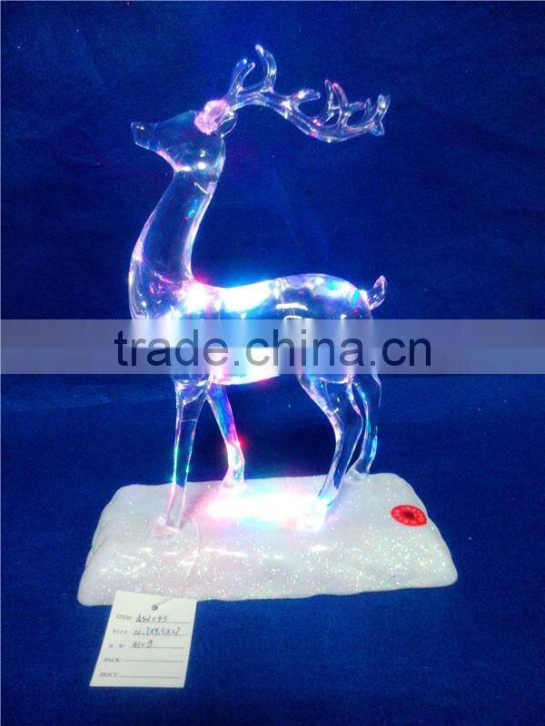 Christmas decorations with LED acrylic reindeer ornaments