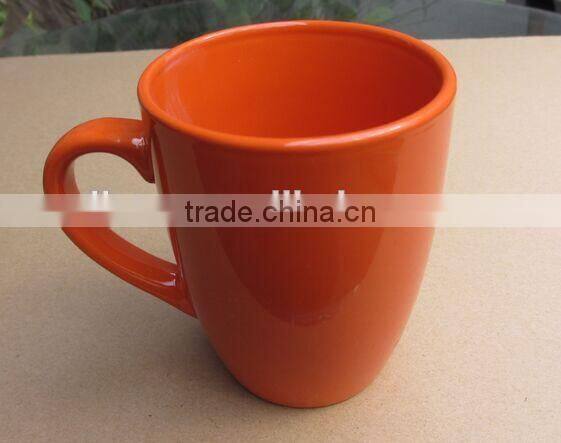 12oz ceramic stoneware mug with coffee decal and hand printed