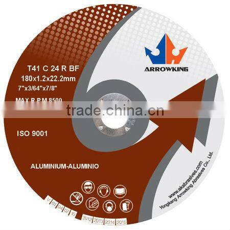 7'' 180x1.2x22.2mm Flat Resin Bonded Reinforced Cutting Wheels C 24 R BF