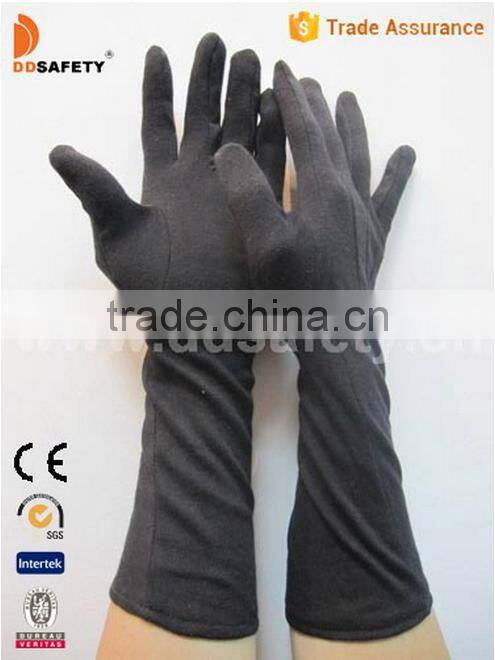 Black Cotton Gloves With Long Cuff Safety Gloves
